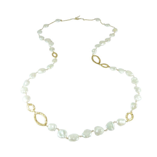 Baroque pearl statement necklace by Mounir