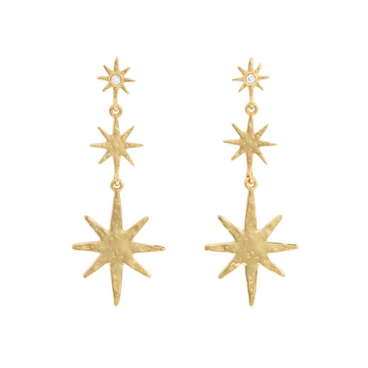 Star drop earrings by Ottoman Hands
