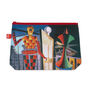 Cotton zipper pouch with a striking painting Man Ray Le Beau Temps zip pouch