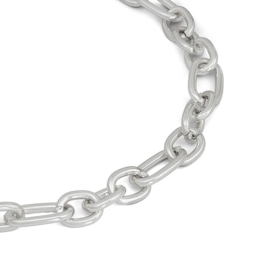 Metallic chain-link necklace