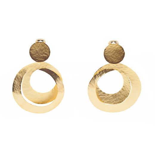 Large discs clip-on earrings by Fo.Be