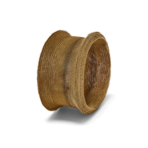 Gold knit bracelet by Milena Zu