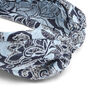 Blue metallic fabric headband