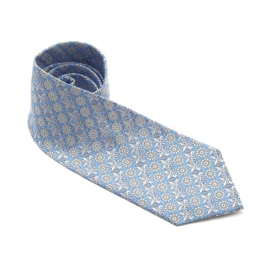 Lewis F. Day blue Quarry silk tie