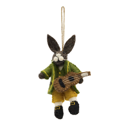 Rococo hare felt decoration
