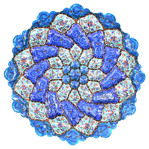 Large minakari plate - assorted