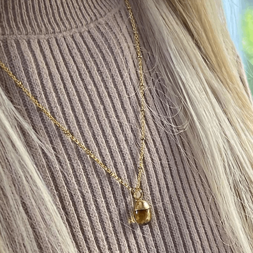 Citrine pendant necklace by Mirabelle 