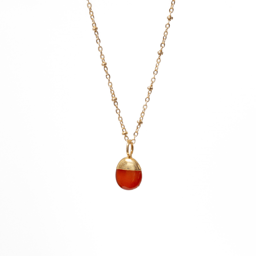 Carnelian pendant necklace by Mirabelle 