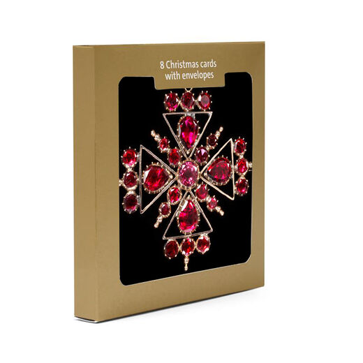 Ruby cross Christmas cards (pack of 8)