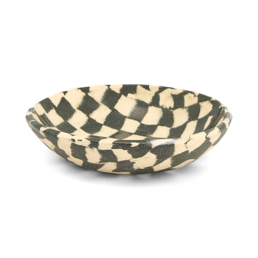 Black & white check dish