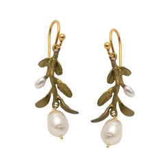 Victorian vine pearl earrings by Michael Michaud