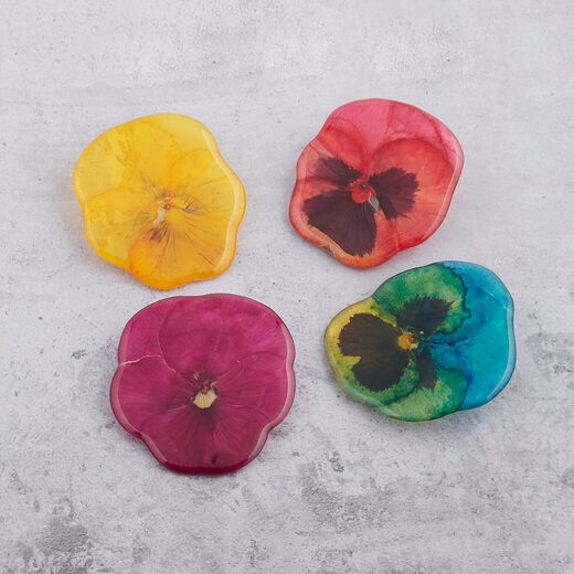 Pansy brooch - assorted