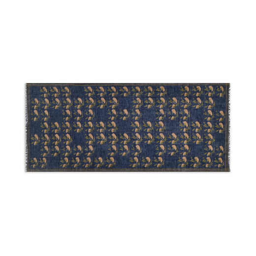 Navy and gold carnations scarf