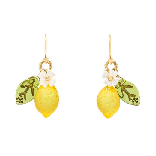 Lemon glass earrings