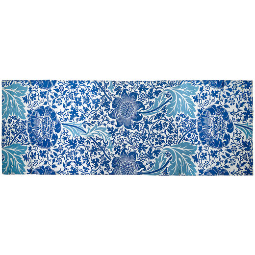 William Morris Blue flowers crepe de chine silk scarf