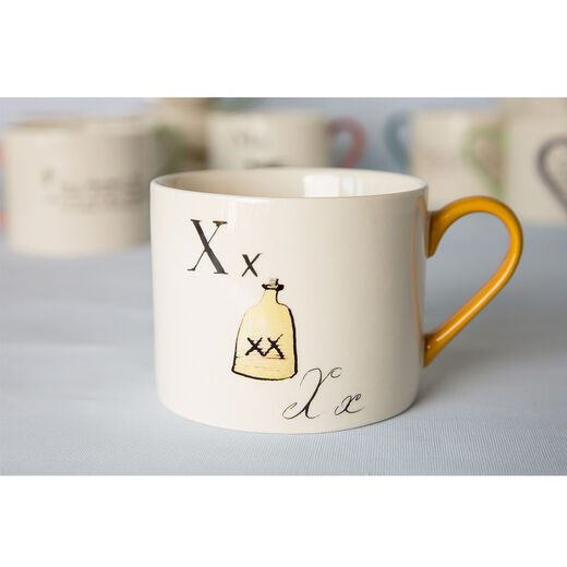 Edward Lear alphabet mug - X