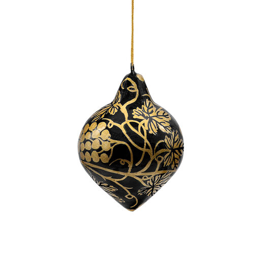 Gold leaves lantern bauble