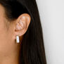 Moonstone rectangle stud earrings by Shan Shan