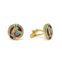 Owen Jones red and blue swirl enamel cufflinks by Azga