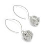 Silver wire wrapped Asteria drop earrings by Black & Sigi