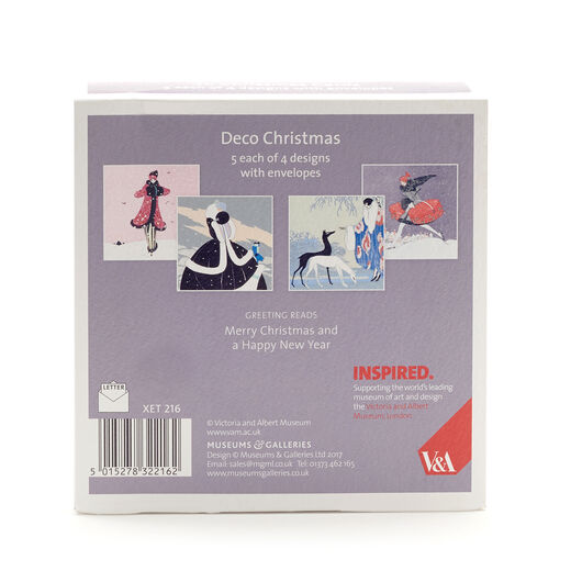 V&A Christmas Cards - Art Deco (pack of 20 - 4 designs)