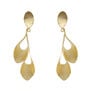 Large two leaf stud earrings by Fo.Be