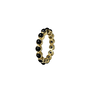 Gold ring with black onyx stones.