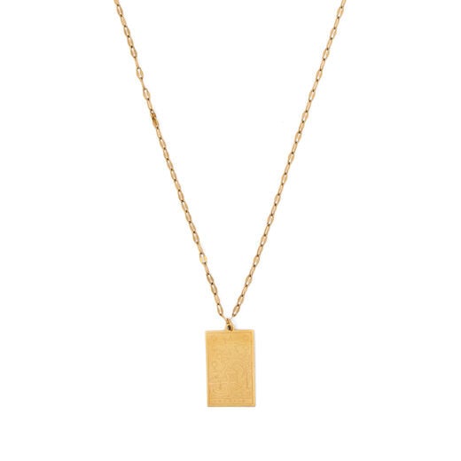 Pendant necklace featuring The Star tarot card design