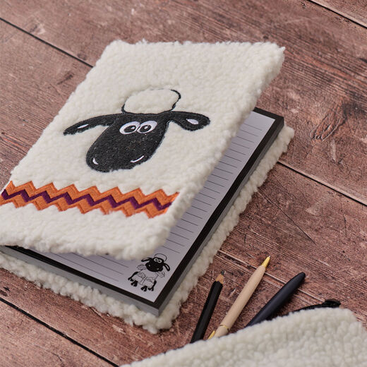 Shaun the Sheep A5 lined plush notebook