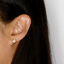 Rose onyx stud earrings by Shan Shan