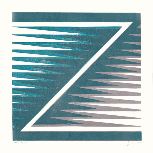 Z by James Brown (Alphabet Lino Print)