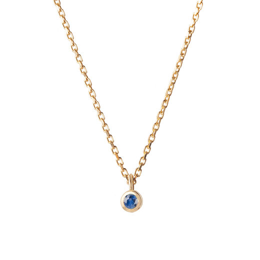 Sapphire 9kt gold pendant necklace by Luceir