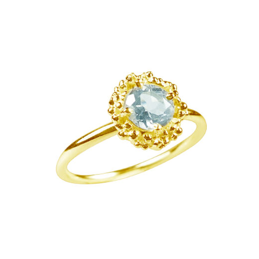 Gold topaz ring by Mounir - Medium