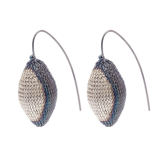 Vessel knit hook earrings by Milena Zu