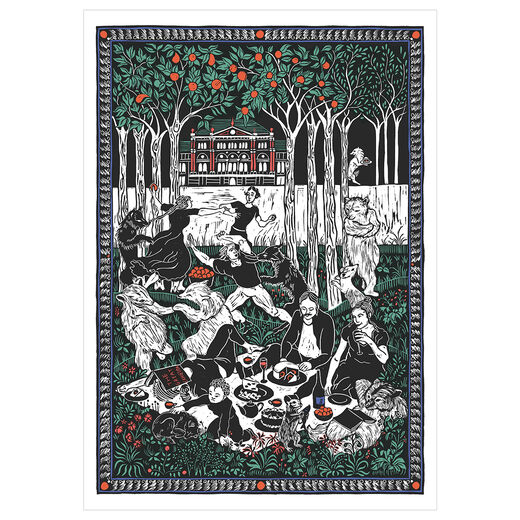 The Kensington Repast by Ruth Blanke - A2 print