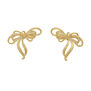 Double bow stud earrings