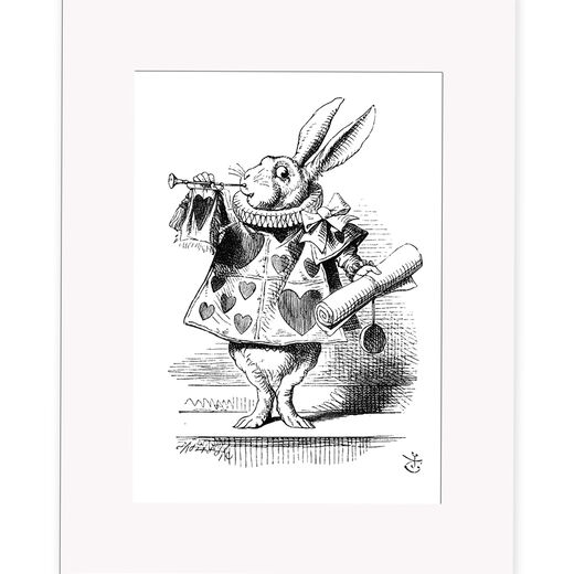 The White Rabbit as Herald &ndash; mounted print