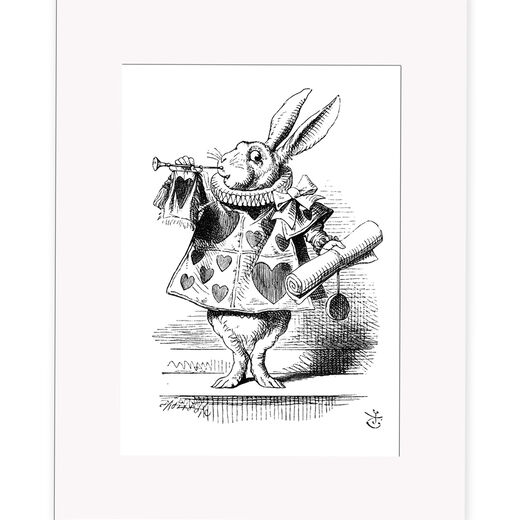 The White Rabbit as Herald – mounted print