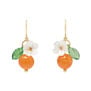 Tangerine glass earrings