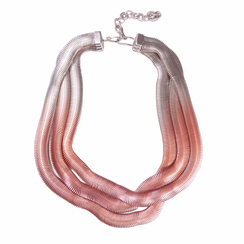 Three strand ruby nectarine necklace by Sarah Cavender