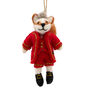 Felt decoration of cute rococo fox with a fluffy tail