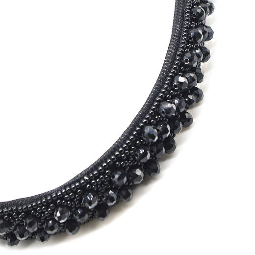 Black beaded headband