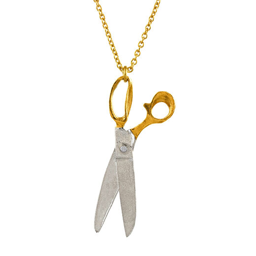 Shearing scissors necklace by Alex Monroe