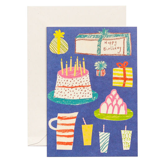 Birthday party greeting card