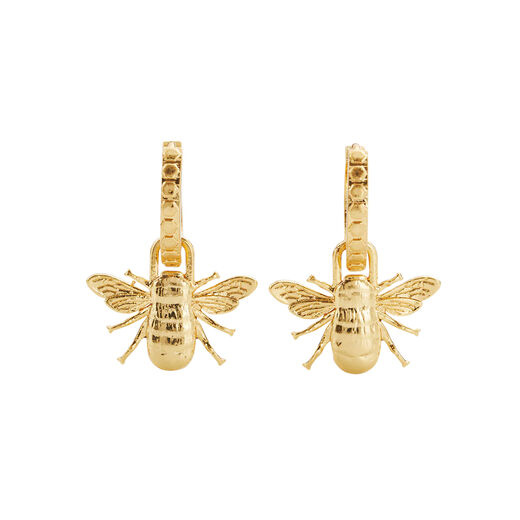 Honey bee huggie earrings by Fable England