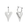 Chunky heart hoop earrings