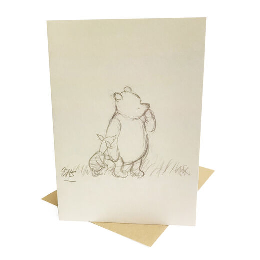 Pooh and Piglet greeting card