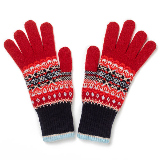 Alloa blue poppy gloves