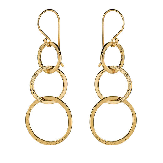 Trio loop drop earrings by Mirabelle
