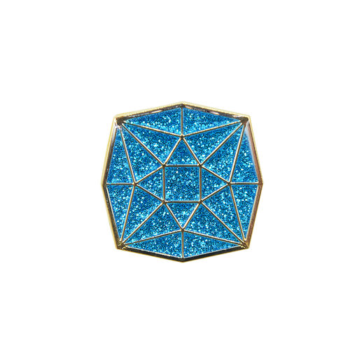 Blue gem pin badge